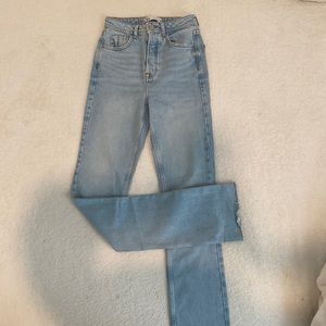 Zara split hem denim pant